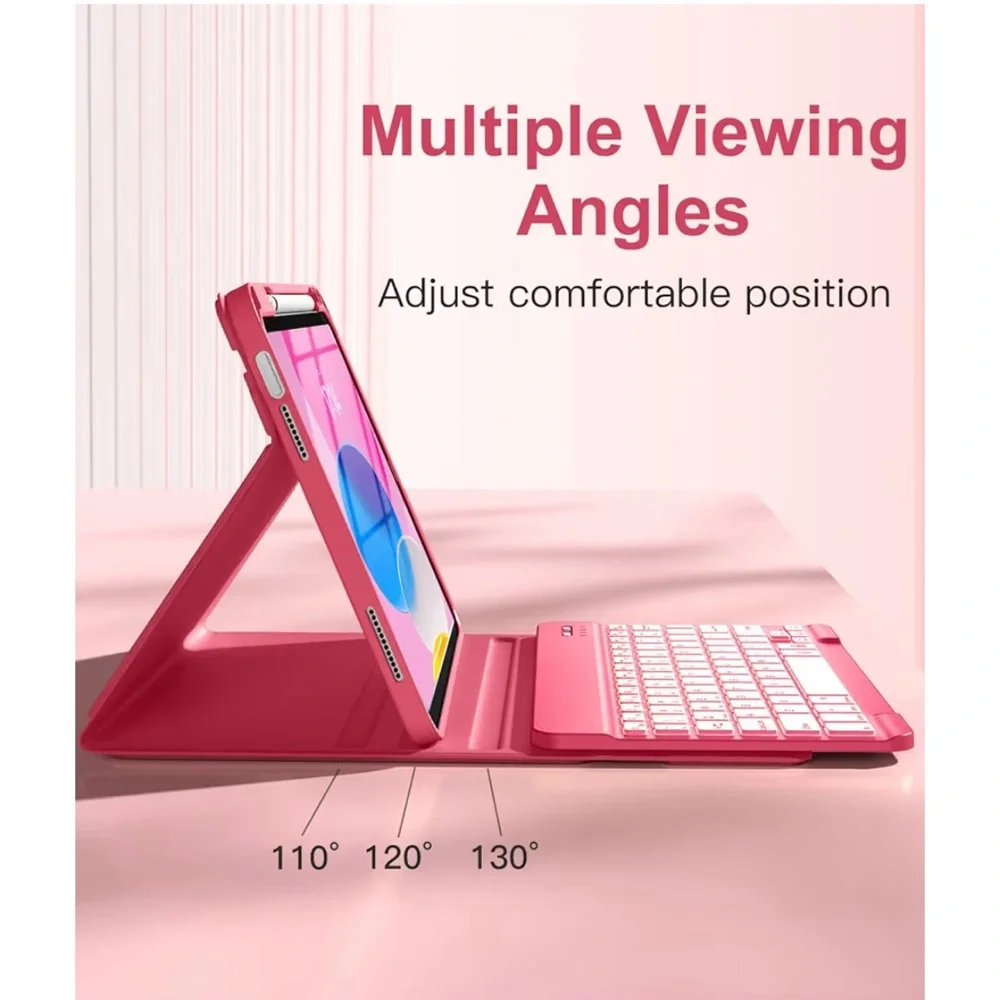 iPad Keyboard & Case with Stand and Pencil Holder